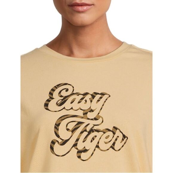 Short Sleeve T-shirt Top & Lounge Bike Workout Active Short & Tee 2-Pack Size S - Picture 4 of 9